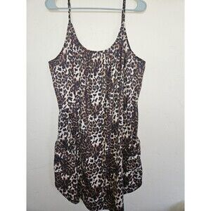 Ekouaer Women's Spaghetti Strap Top, LEOPARD Print, Pockets, 2XL